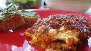 Vegetarian kale lasagne. Photo: Kelly Kiss